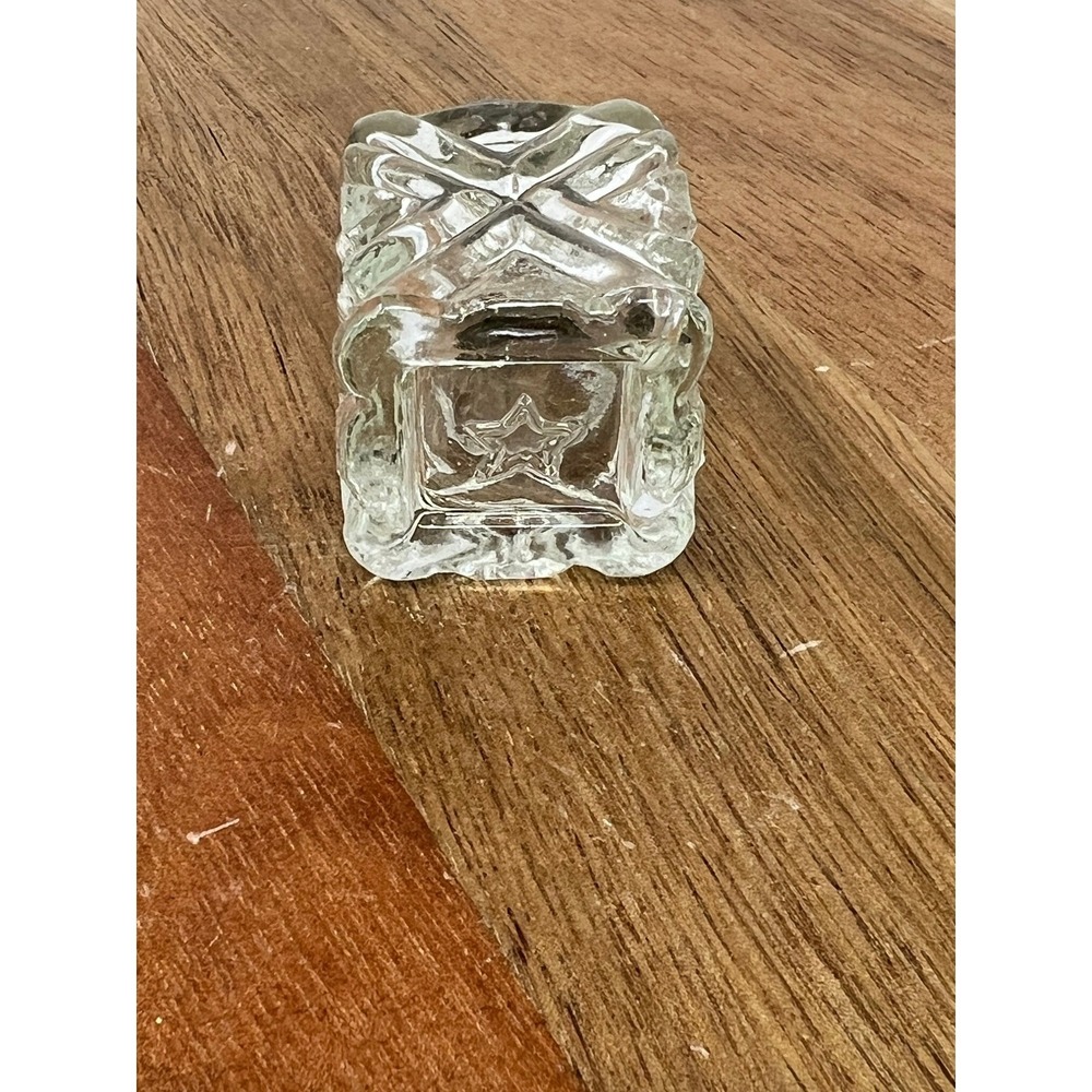 Set of 6 Vintage Square Glass Salt Pepper Shakers with Metal Lids - Picture 6 of 8